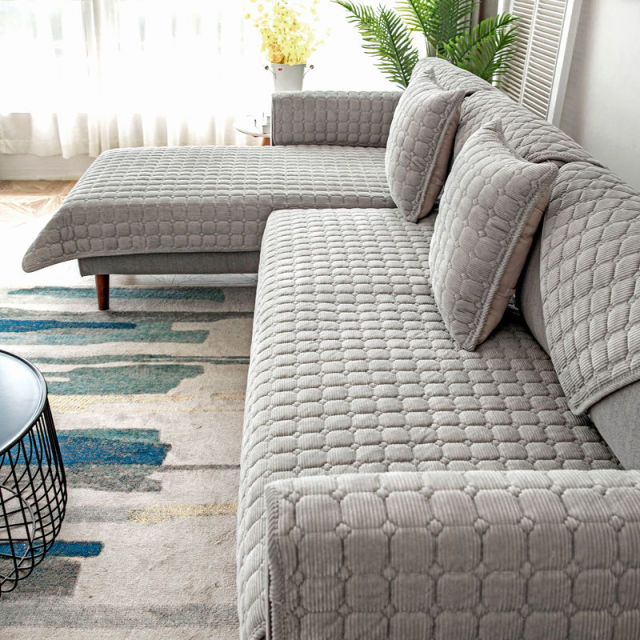 Thicken Plush Sofa Cover European Universal Sofa Towel Cover Slip Resistant Couch Cover Sofa Towel for Living Room Decor