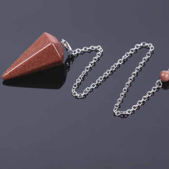 Healing Pendulum for Divination Pink Quartz Pendulums Biolocation Natural Gem Stone Chain Men Reiki Crystal Pendant