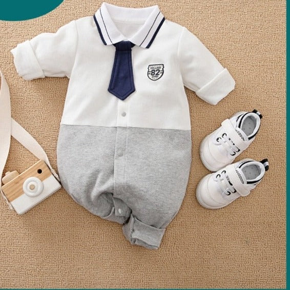 Baby Boy Romper Kids Summer Spring 0-24M Age Infant Gentleman Toddler Newborn Outfits Baby Girls Clothes