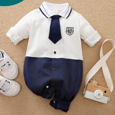 Baby Boy Romper Kids Summer Spring 0-24M Age Infant Gentleman Toddler Newborn Outfits Baby Girls Clothes