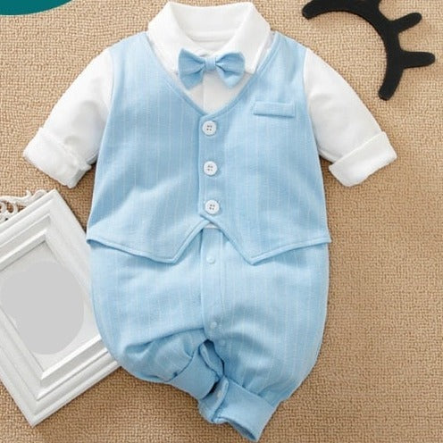 Baby Boy Romper Kids Summer Spring 0-24M Age Infant Gentleman Toddler Newborn Outfits Baby Girls Clothes