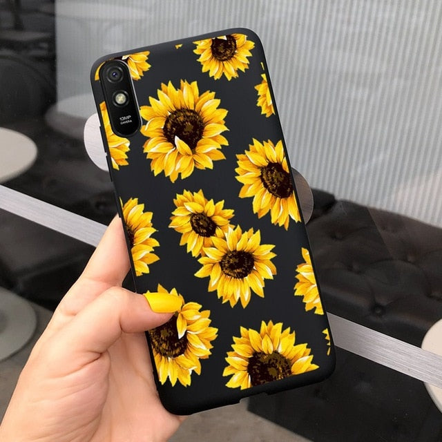 For Xiaomi Redmi Note 9 7 8 Pro 6 5 Plus 5A 6A Case Soft TPU Flower Cartoon Cute Cover on Redmi Note8 8A Note 6 7A 9A 9 Pro Case