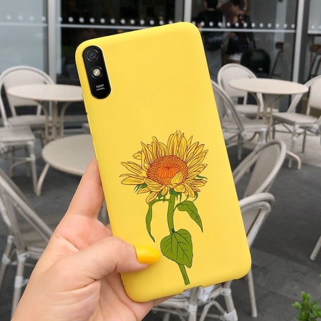 For Xiaomi Redmi Note 9 7 8 Pro 6 5 Plus 5A 6A Case Soft TPU Flower Cartoon Cute Cover on Redmi Note8 8A Note 6 7A 9A 9 Pro Case