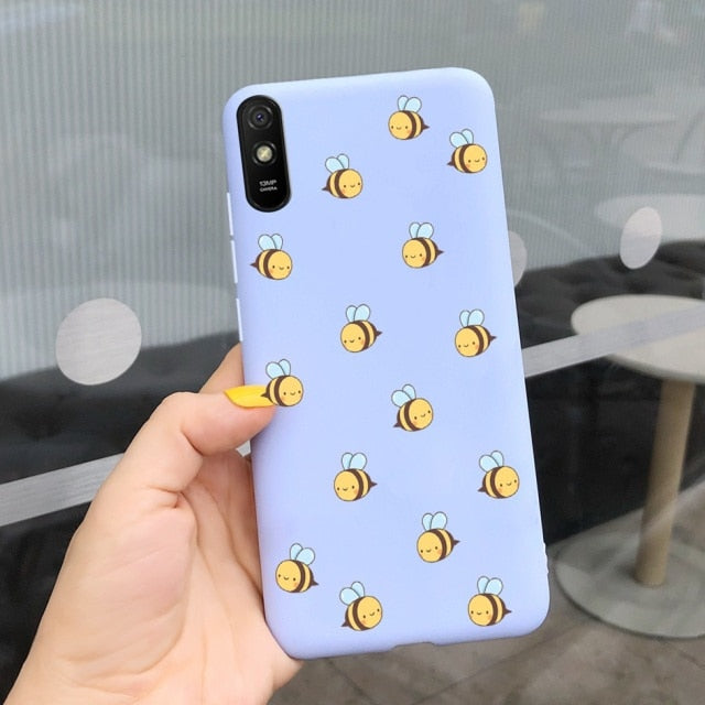 For Xiaomi Redmi Note 9 7 8 Pro 6 5 Plus 5A 6A Case Soft TPU Flower Cartoon Cute Cover on Redmi Note8 8A Note 6 7A 9A 9 Pro Case