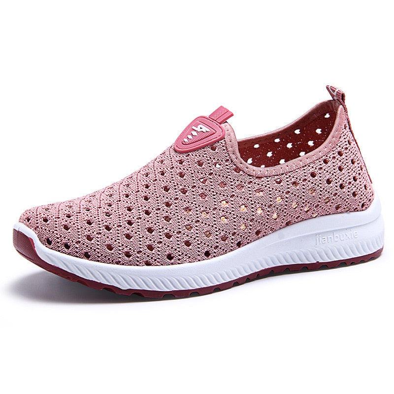 Sports shoes sneakers shoes fashion hollow out breathable leisure walk soft and comfortable