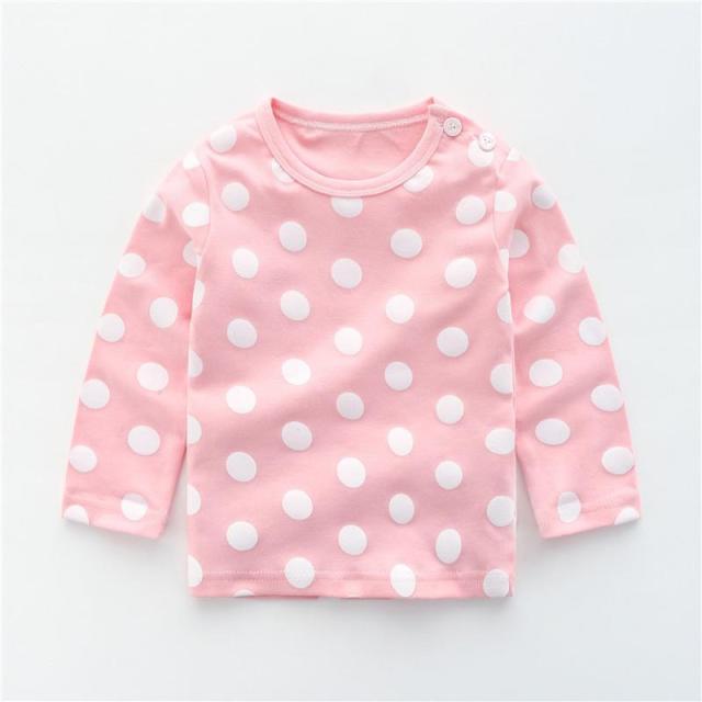 Baby Children's Clothing Cotton Long-sleeved T-shirt Korean Version Cute Tops Tee Underwear Soft Casual Bottoming Shirt