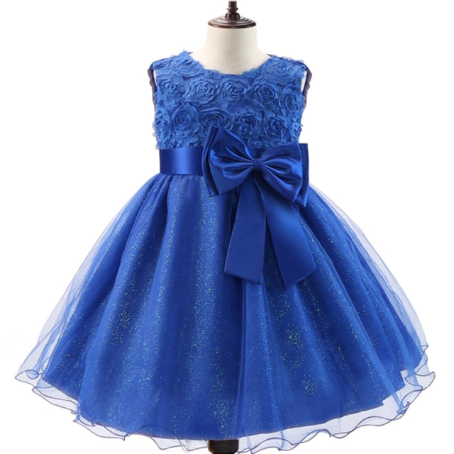 Christmas Children Dress Pearls Princess Dress Flower Girls Wedding Dress Kids Dresses 3-10 Years Halloween Girls Party Dress