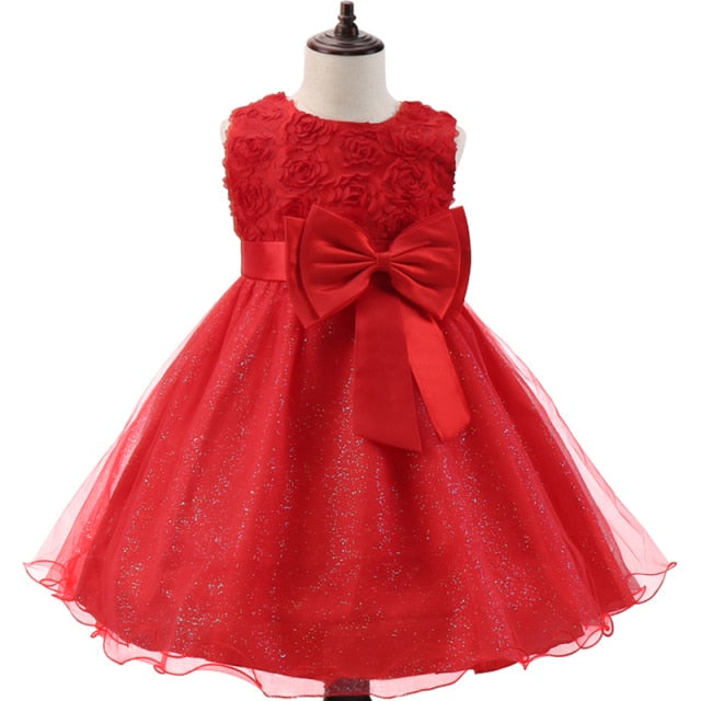Christmas Children Dress Pearls Princess Dress Flower Girls Wedding Dress Kids Dresses 3-10 Years Halloween Girls Party Dress