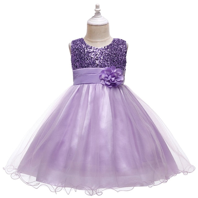 Christmas Children Dress Pearls Princess Dress Flower Girls Wedding Dress Kids Dresses 3-10 Years Halloween Girls Party Dress