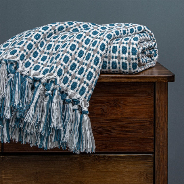 Pink Knitted Blanket Sofa Bed Home Decorative Bed Thread Blankets Sofa Office Nap Throw Blankets Soft Towel Bed Plaid Tapestry