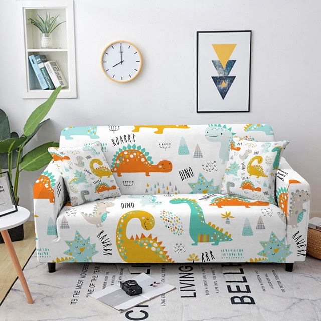 Elastic Sofa Cover Cartoon Animal Printed Sofa Slipcover Corner Sofa Cover for Living Room Couch Cover for sofas Sofa Protector