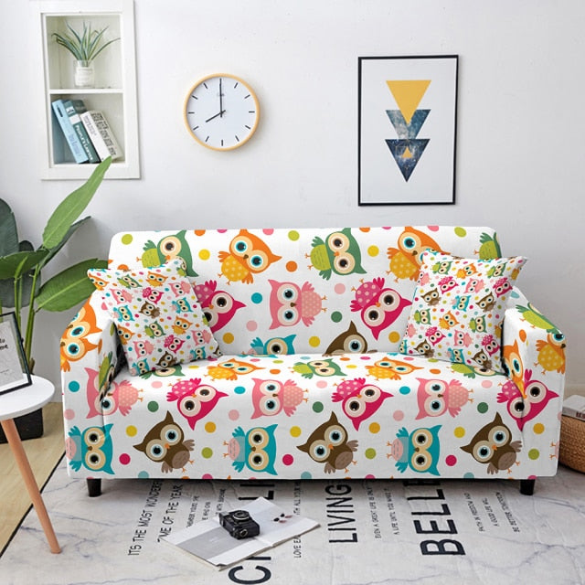 Elastic Sofa Cover Cartoon Animal Printed Sofa Slipcover Corner Sofa Cover for Living Room Couch Cover for sofas Sofa Protector