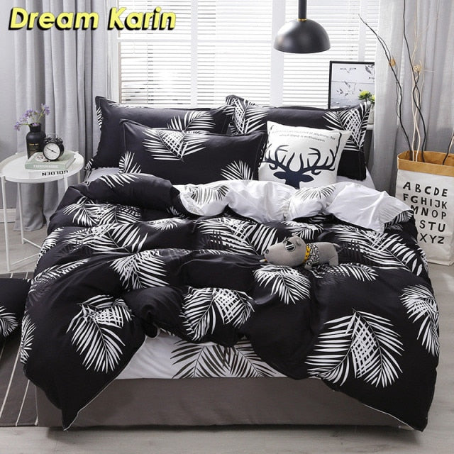 Nordic Simple Bedding Set Adult Duvet Cover Sets Bedclothes Bed Linen Sheet Single Double Queen King size Qulit Covers 240/220