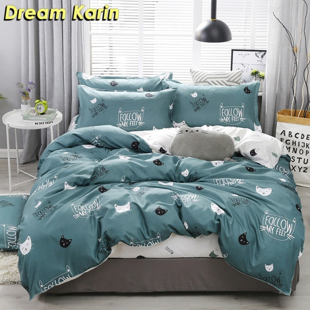 Nordic Simple Bedding Set Adult Duvet Cover Sets Bedclothes Bed Linen Sheet Single Double Queen King size Qulit Covers 240/220