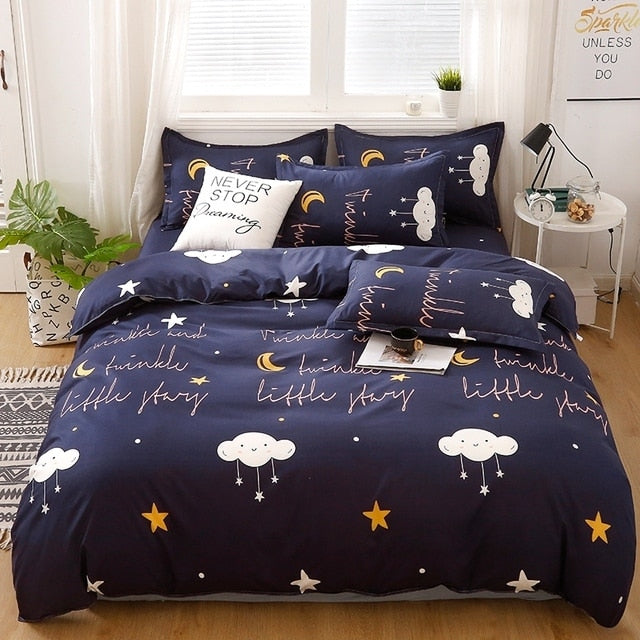 Nordic Simple Bedding Set Adult Duvet Cover Sets Bedclothes Bed Linen Sheet Single Double Queen King size Qulit Covers 240/220