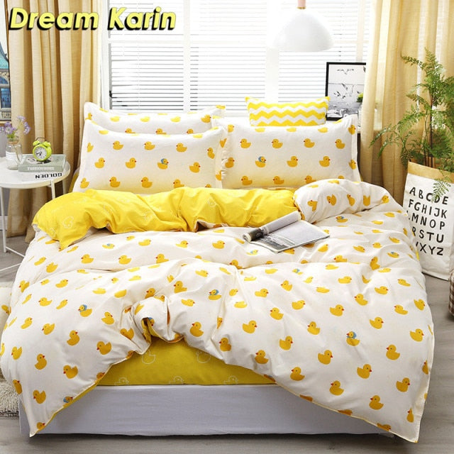 Nordic Simple Bedding Set Adult Duvet Cover Sets Bedclothes Bed Linen Sheet Single Double Queen King size Qulit Covers 240/220