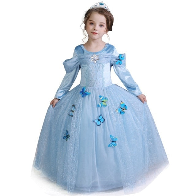 Princess Girl Dress Girl Children Christmas Party Costume For Kids Girls Clothes Fantasy Kids Ball Wear Dress Up
