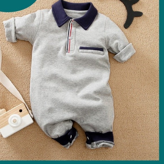 Baby Boy Romper Kids Summer Spring 0-24M Age Infant Gentleman Toddler Newborn Outfits Baby Girls Clothes