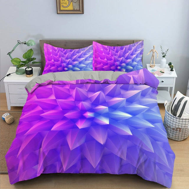 3D Duvet Cover Psychedelic Twin Bedding Set Luxury Quilt Cover With Zipper Closure 2/3pcs Queen Size Comforter Sets