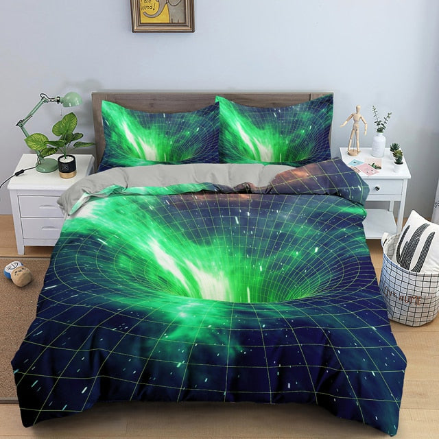 3D Duvet Cover Psychedelic Twin Bedding Set Luxury Quilt Cover With Zipper Closure 2/3pcs Queen Size Comforter Sets
