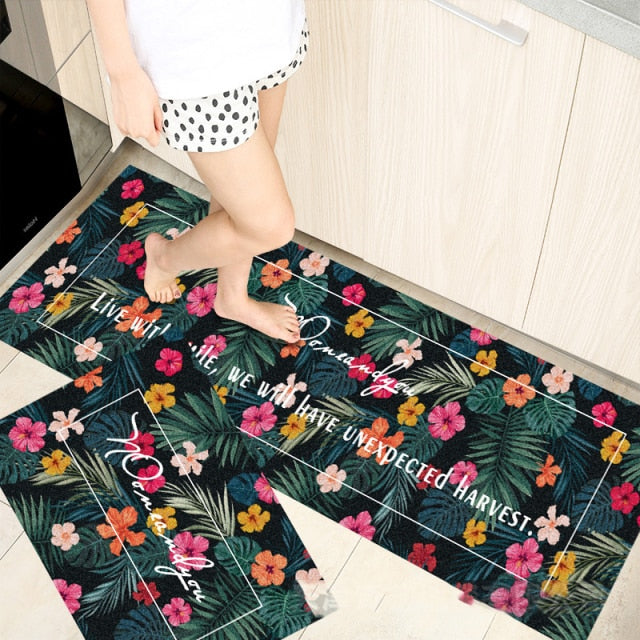 Kitchen Mat Antislip Bath Mat Soft Bedroom Floor Mat Living Room Carpet Doormat Kitchen Rug