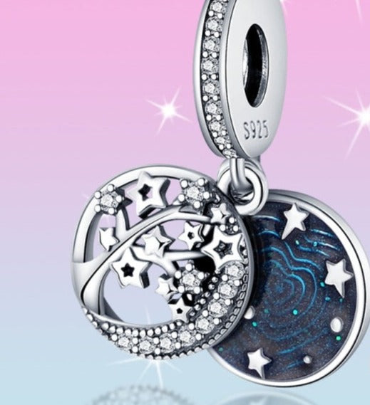 925 Pink Enamel Lotus Charms Beads Fit Bracelet For Women Jewelry Making