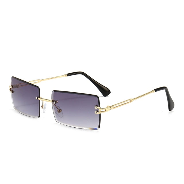 Sunglow Rimless Sunglasses Women 2021,Fashion Designer Square Sun Glasses,Summer Decorative Frameless Eyeglasses,Accessories