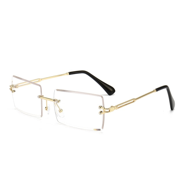 Sunglow Rimless Sunglasses Women 2021,Fashion Designer Square Sun Glasses,Summer Decorative Frameless Eyeglasses,Accessories