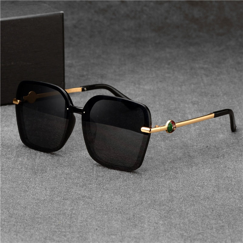 Sunglasses Women Vintage Brand Design Ladies Square Big Frame Luxury Sun Glasses Female Shades Eyewear UV400 gafas de sol mujer