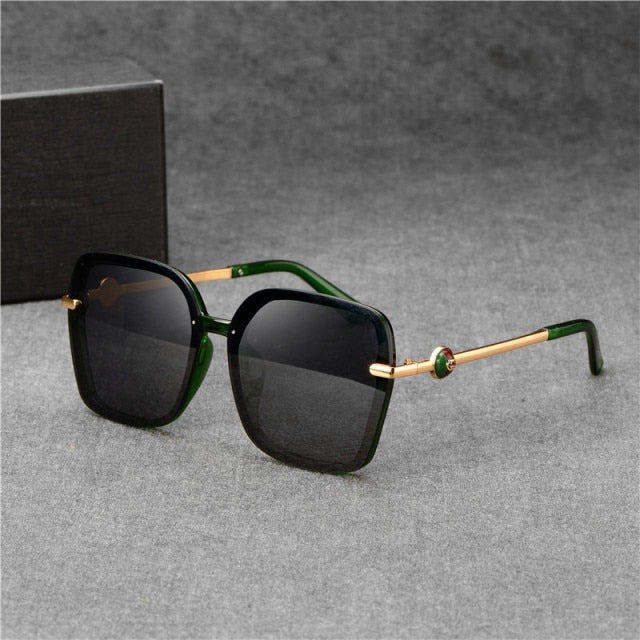 Sunglasses Women Vintage Brand Design Ladies Square Big Frame Luxury Sun Glasses Female Shades Eyewear UV400 gafas de sol mujer