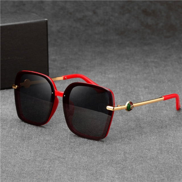 Sunglasses Women Vintage Brand Design Ladies Square Big Frame Luxury Sun Glasses Female Shades Eyewear UV400 gafas de sol mujer