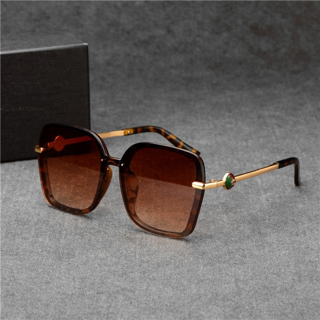 Sunglasses Women Vintage Brand Design Ladies Square Big Frame Luxury Sun Glasses Female Shades Eyewear UV400 gafas de sol mujer