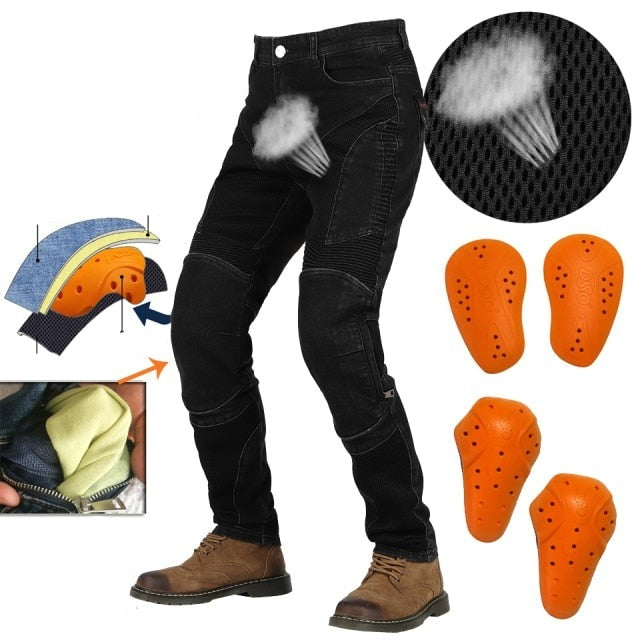 Men Motorcycle Pants Motorcycle Jeans Protective Gear Riding Touring Black Motorbike Trousers Blue Motocross Jeans