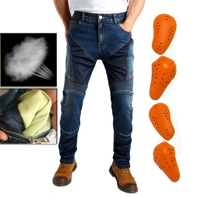 Men Motorcycle Pants Motorcycle Jeans Protective Gear Riding Touring Black Motorbike Trousers Blue Motocross Jeans
