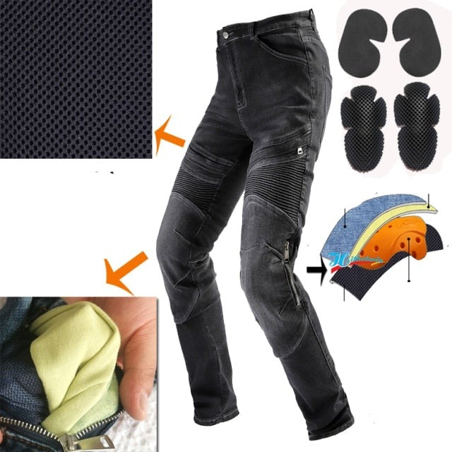 Men Motorcycle Pants Motorcycle Jeans Protective Gear Riding Touring Black Motorbike Trousers Blue Motocross Jeans
