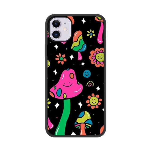 Heart Circle Case Iphone Max X 12 Mini 6 6S SE 2020 SE2 Cover Shell Iphone11 Funda Coque