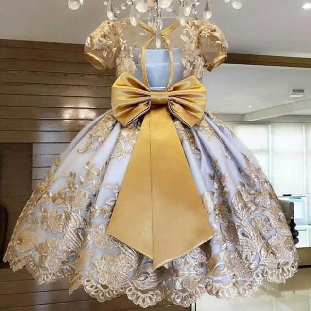 Fancy Baby Girls Dress New Year Party Evening Gowns Elegant Princess Dress Ball Gowns Wedding Kids Dresses For Girls