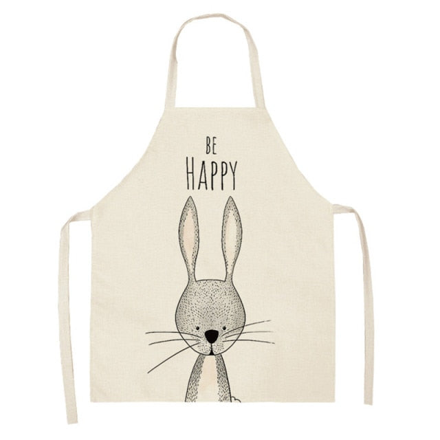 Kitchen Cooking Apron Animal Print Aprons For Lion Elk Bear Fox Women Sleeveless Biking Bibs Pinafores Children Apron Home Bib