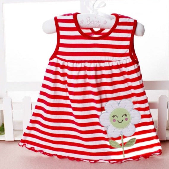 0-24M New borns Cotton Flower Dresses, Baby Girls Summer Multi Pattern Clothes