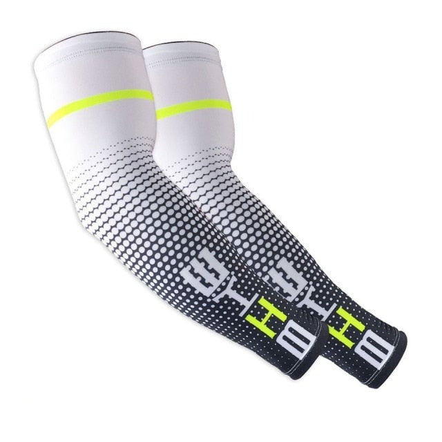 Breathable Quick Dry UV Protection Running Arm Sleeves Basketball Elbow Pad Fitness Armguards Sports Cycling Arm Warmers
