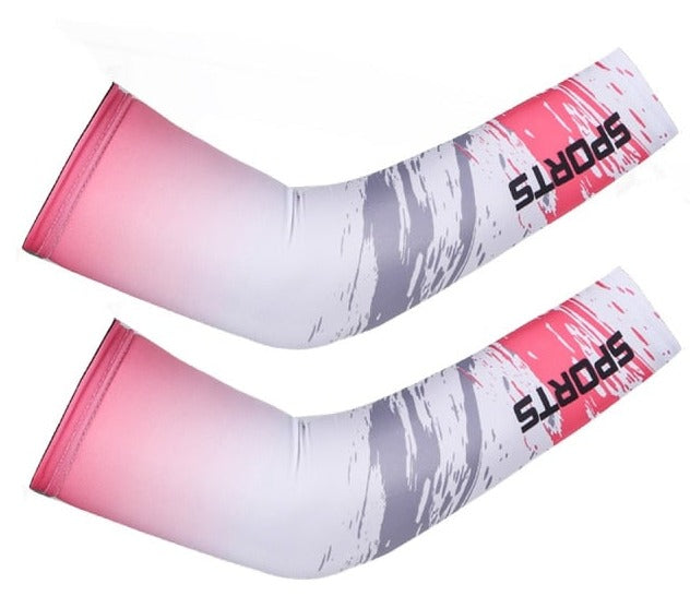 Breathable Quick Dry UV Protection Running Arm Sleeves Basketball Elbow Pad Fitness Armguards Sports Cycling Arm Warmers