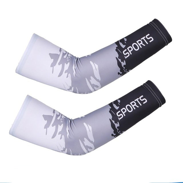 Breathable Quick Dry UV Protection Running Arm Sleeves Basketball Elbow Pad Fitness Armguards Sports Cycling Arm Warmers