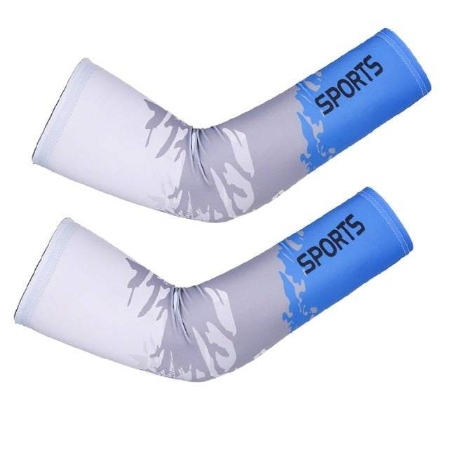 Breathable Quick Dry UV Protection Running Arm Sleeves Basketball Elbow Pad Fitness Armguards Sports Cycling Arm Warmers