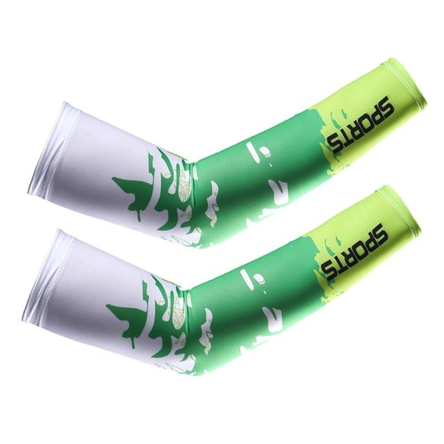 Breathable Quick Dry UV Protection Running Arm Sleeves Basketball Elbow Pad Fitness Armguards Sports Cycling Arm Warmers