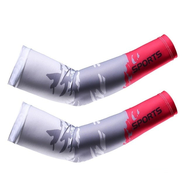 Breathable Quick Dry UV Protection Running Arm Sleeves Basketball Elbow Pad Fitness Armguards Sports Cycling Arm Warmers