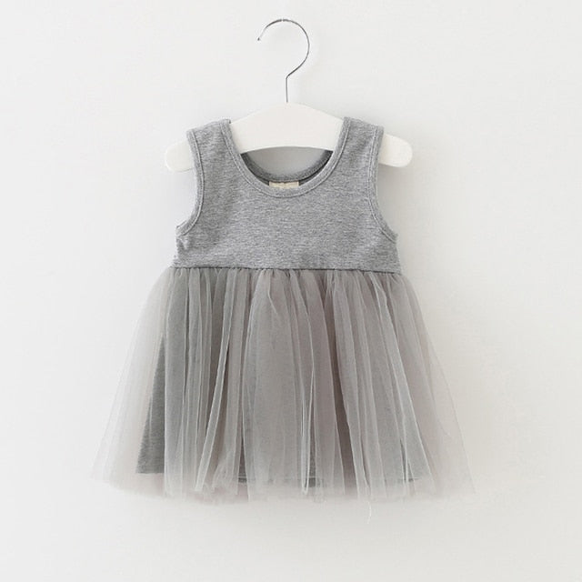 Sleeveless Strap Tulle Baby Girl Dress First Birthday Girl Party Princess Dress Toddler Girl Clothes