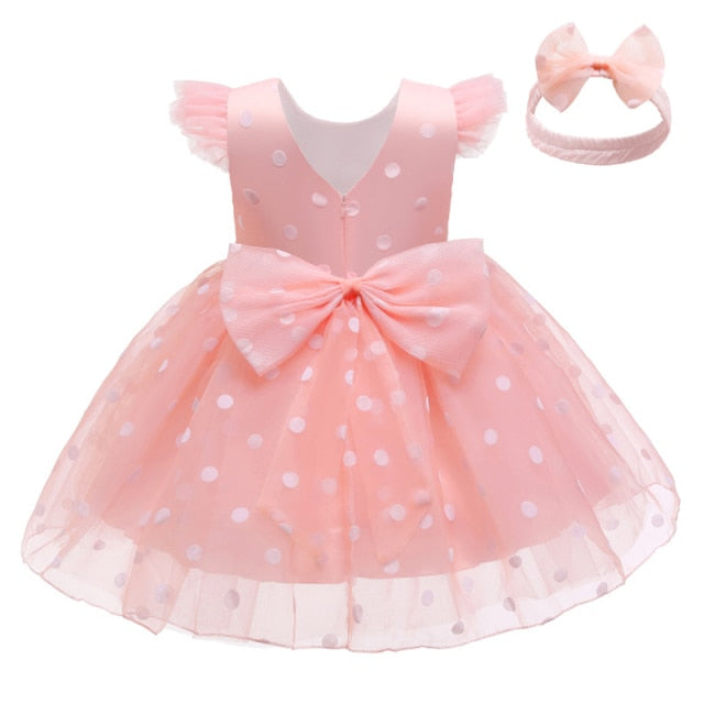 Petal Toddler Baby Girl Infant Princess Lace Tutu Dress Baby Girl Wedding Dress Kids Party Vestidos for Baby 1 Years birthday