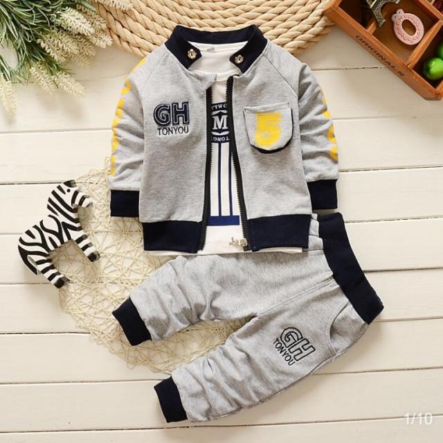 Baby Boy Sports Suit Clothing Sets Kids Floral Clothes For Birthday Formal Outfits Suit Fashion Tops Shirt + Pants 3pcs