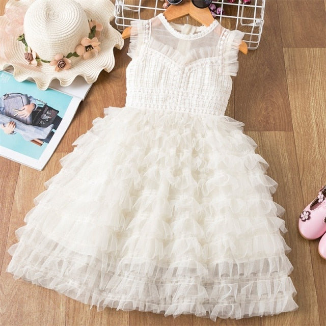 Girls Christmas Dresses For Kids Snowman Xmas Clothes Children New Year Party Princess Costume Santa Claus Cosplay Prom Gown