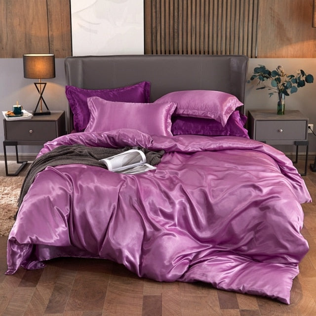 Bedding Set Solid Color Bed Cover Set Twin King Size Duvet Cover Sets
